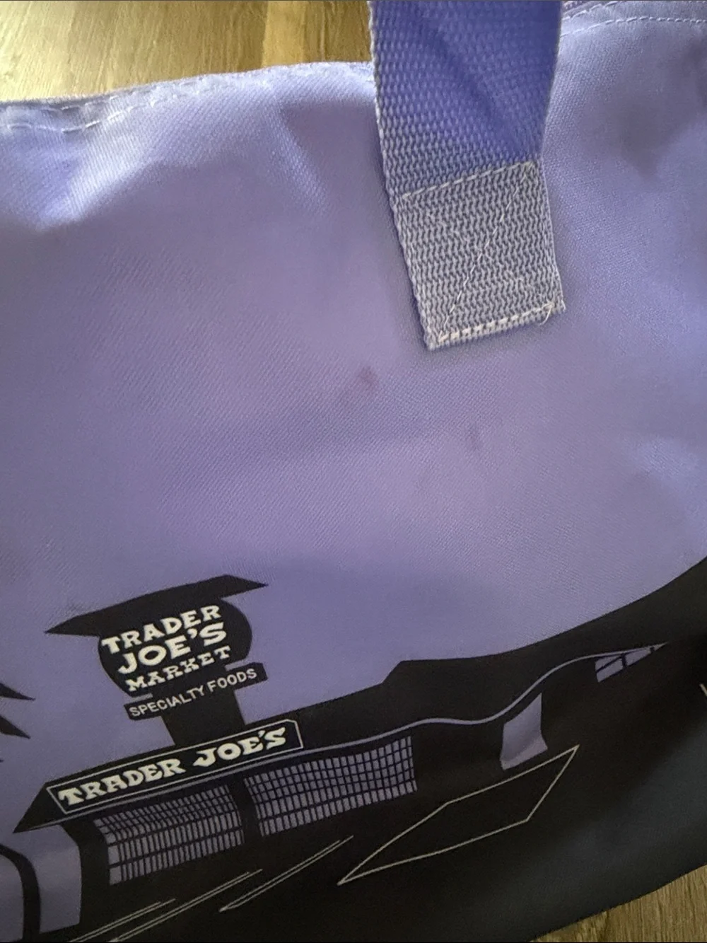 Lavender Tote Bag with Black Base